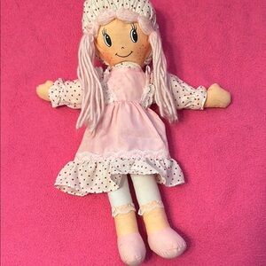 Pink Rag Doll with Polka Dot Dress